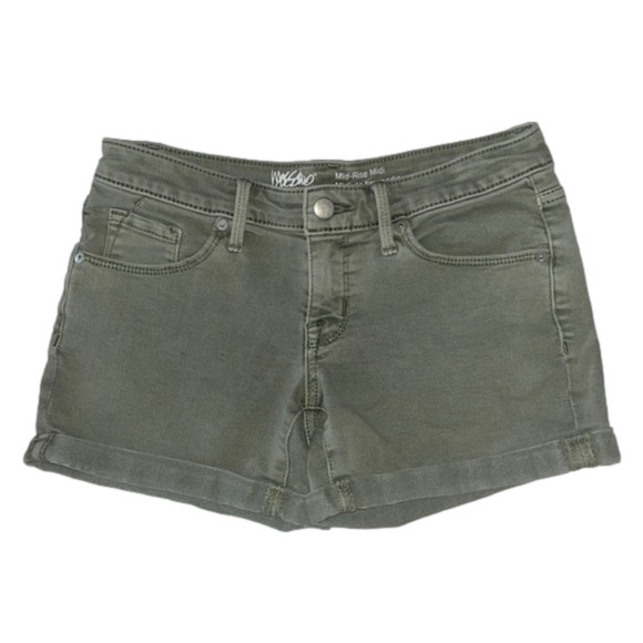 Mossimo Mid-Rise Super Stretch Denim Shorts. - Picture 1 of 3